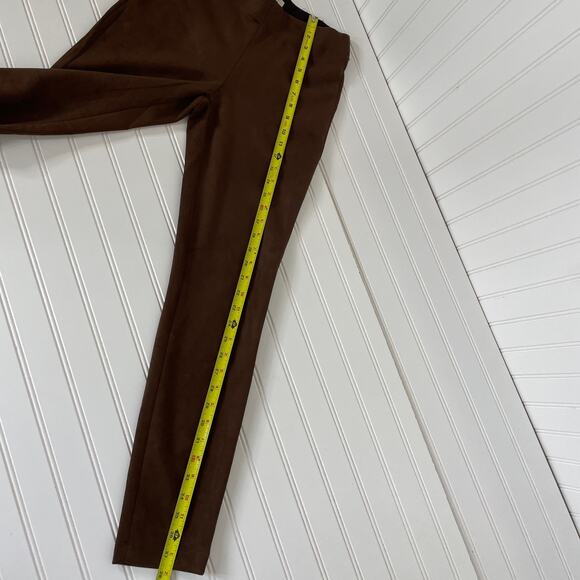 NWT Max Studio Women’s Brown High Waist Stretchable Pull On Cropped Pants Size S - Picture 6 of 8